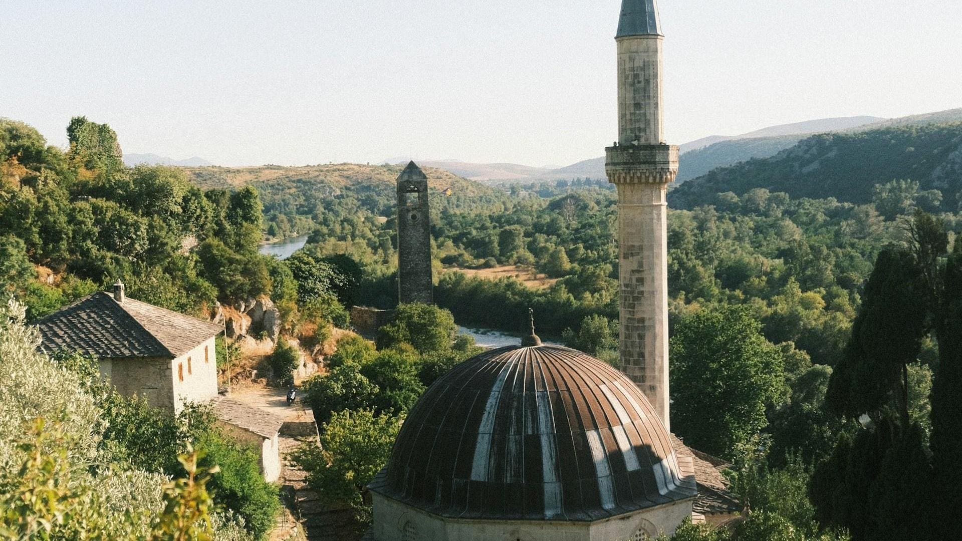 The Blagaj tekke beside the turquoise Buna river spring